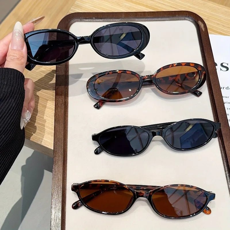 4PCS Fashionable Glasses with Leopard Printed Decoration Daily Decorative Gift Box for Family or Friends