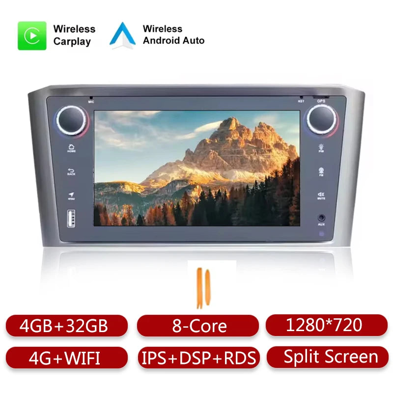 Hustly Android Radio For Toyota Avensis T25 2002-2008 Car Multimedia Player GPS Navigation Head Unit Auto Radio