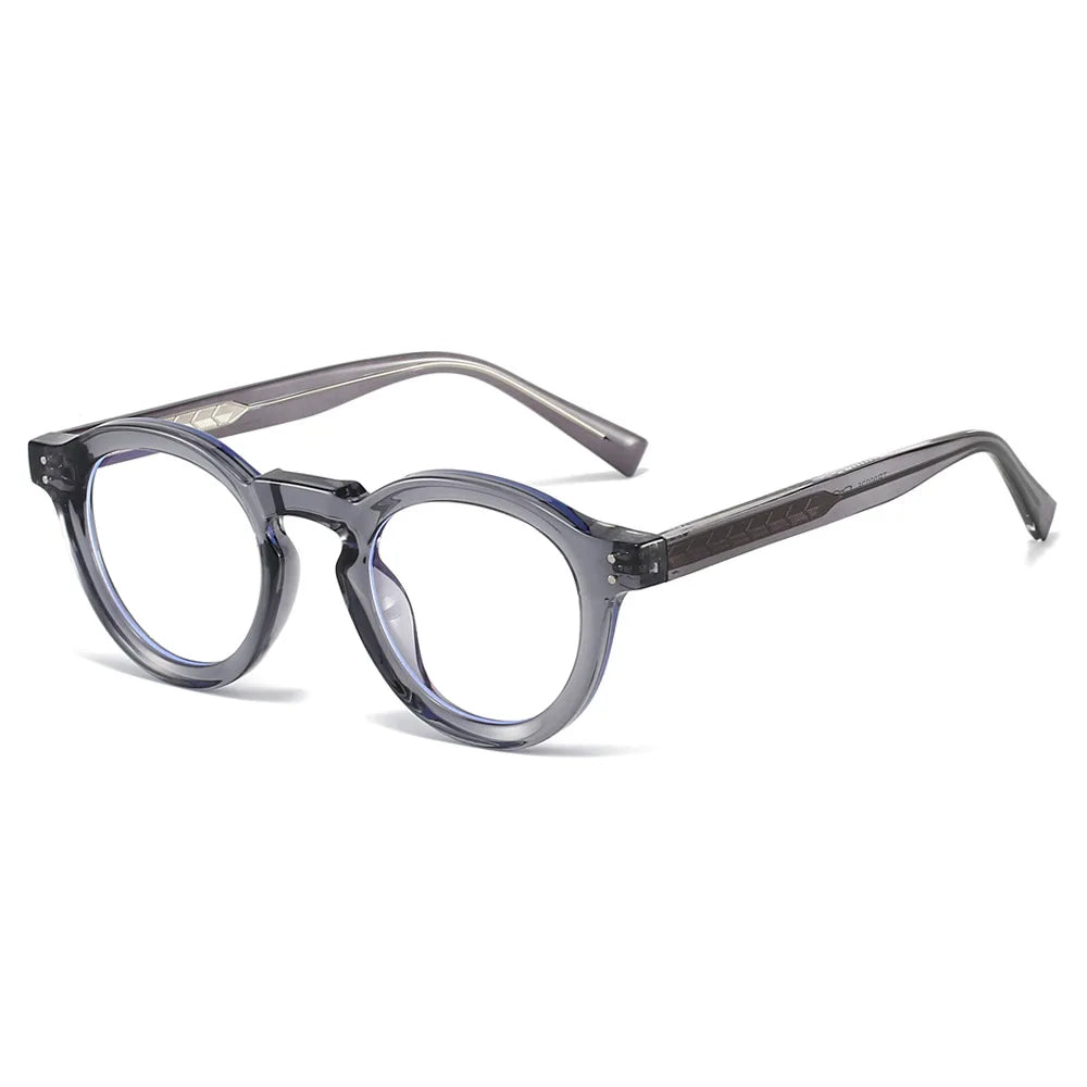 JNPCXI Vintage Round TR90 Glasses Frame Women Leopard Fashion Clear Anti-Blu-Ray Lens Eyewear Men Optical Frame