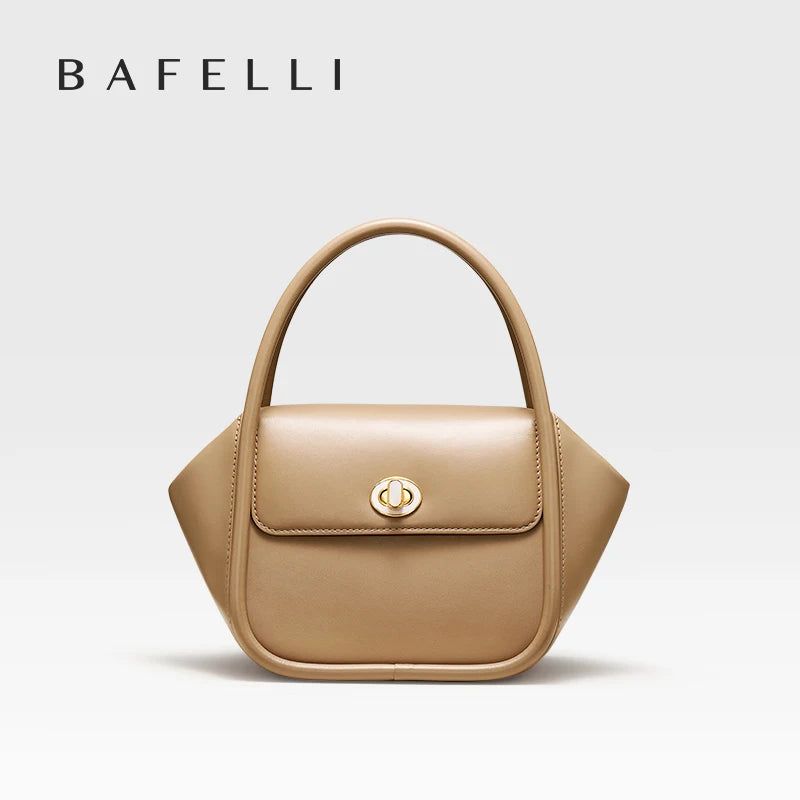 BAFELLI WOMEN HANDBAG WINTER WOOL FASHION LEATHER ORIGINAL STYLE LUXURY PURSE