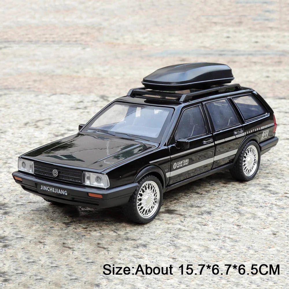 1:32 RS6 Santana Wagon Models Toys Diecast Alloy Car Doors Opened Sound Light Pull Back Miniature Vehices for Kids Festival Gift
