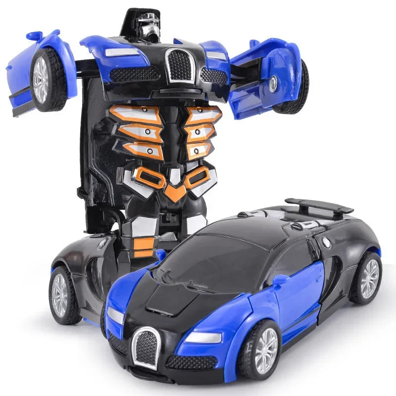 Shape-shifting AutoRobot Car Toy inertial impact one-button puzzle collision