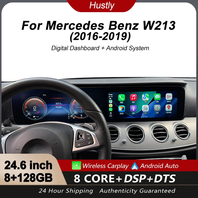 Digital instrument panel For Mercedes-Benz W213 2016-2019 speedometer, Android radio, wireless CarPlay, GPS,Plug and Play
