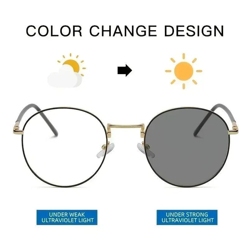 2 in1 Photochromic New Design Anti Blue Light and Anti Radiation Eye Glasses Glasses for Men Women