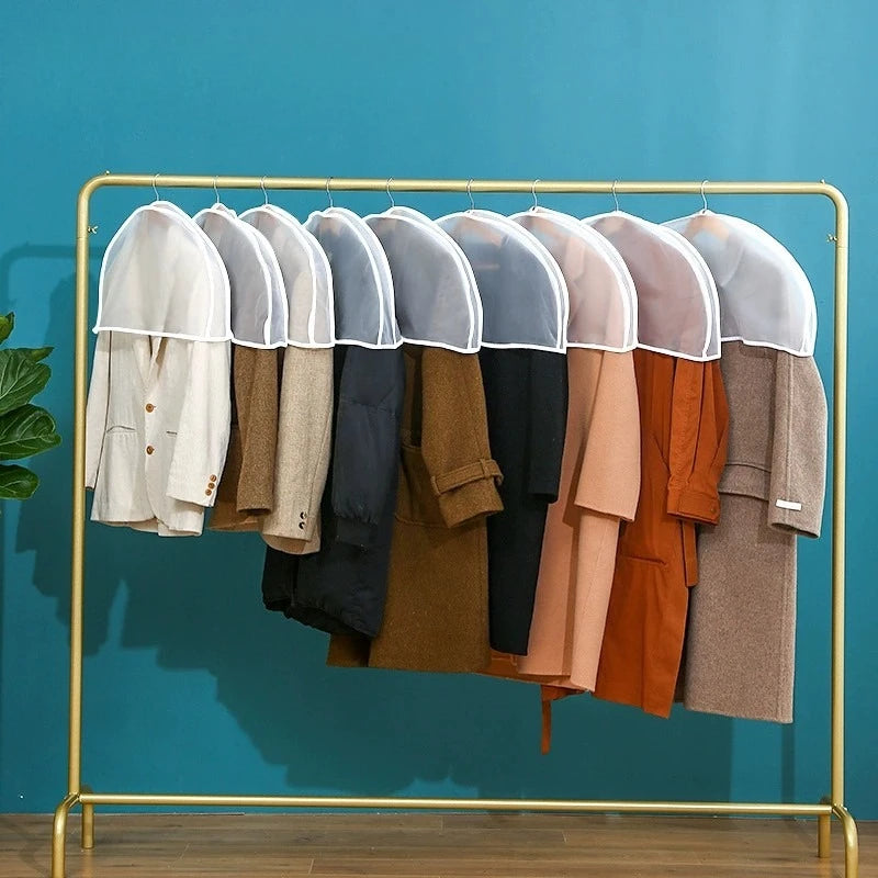 5pcs Durable Transparent Garment Protectors, Half-Body Suit & Coat Covers, Dust & Dirt Protection,Protects Suits,Jackets,Dresses