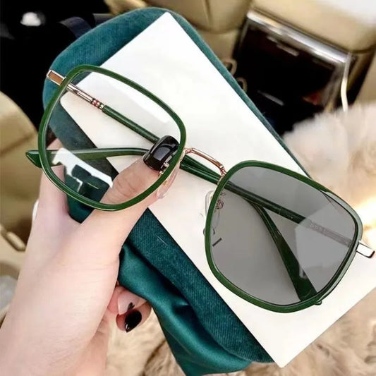 Anti Radiation Photochromic Eyeglass for Women/Men Replaceable Lens Eyeglasses Frames Retro Aesthetic Glasses