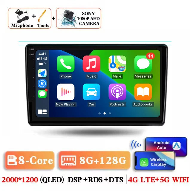 Android 15 Carplay Auto Car Radio for Hyundai H1 Grand Starex 2007 2008 2009 2010 2011-2015 Multimedia Video Player GPS Stereo