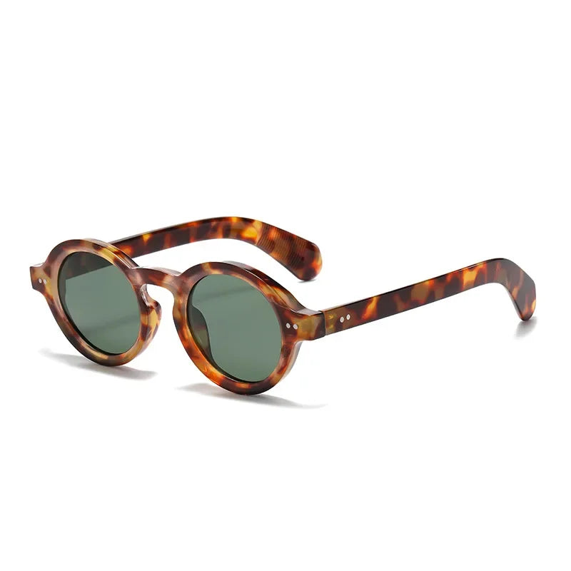 JNPCXI Retro Round Women Sunglasses Fashion Rivets Decoration Men Punk Polarized Lens Shades UV400 Sun Glasses