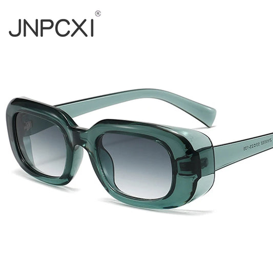 JNPCXI Fashion Square Sunglasses Women Shades UV400 Retro Leopard Tea Men Trending Sun Glasses