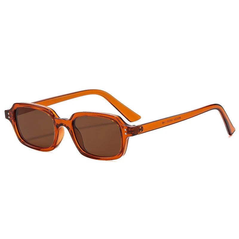 JNPCXI New Vintage Square Rivets Men Sunglasses Fashion Leopard Blue UV400 Women Trending Gradient Sun Glasses