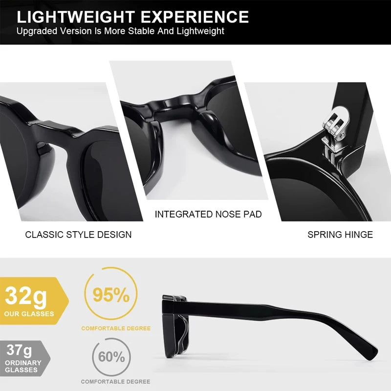 JNPCXI Square Rivets Sunglasses for Women Men Vintage Trend Trending Sun Glasses Ladies Beach Shades Male Female UV Protection