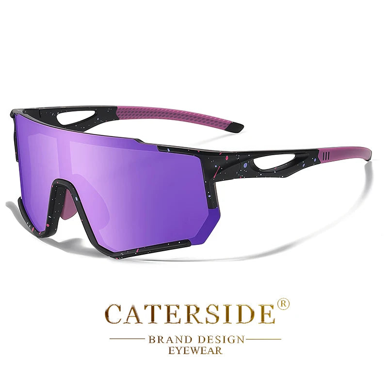 CATERSIDE 1/2/3PCS  Men Polarized Sunglasses Skiing Glasses Women Cycling Sports Outdoor Activities UV400 Protection
