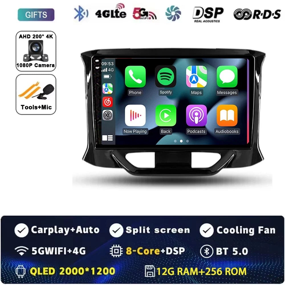For LADA Xray X ray 2015 - 2019 Android 15 Car Radio GPS Navigation QLED Carplay Auto Multimedia Stereo Player BT