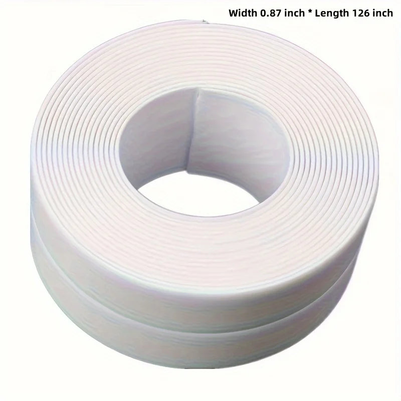 1roll White Stain Resistant PVC Waterproof Caulk Tape for Bathroom and Toilet, Self-Adhesive Sealant Strip for Wall, Sink, Floor