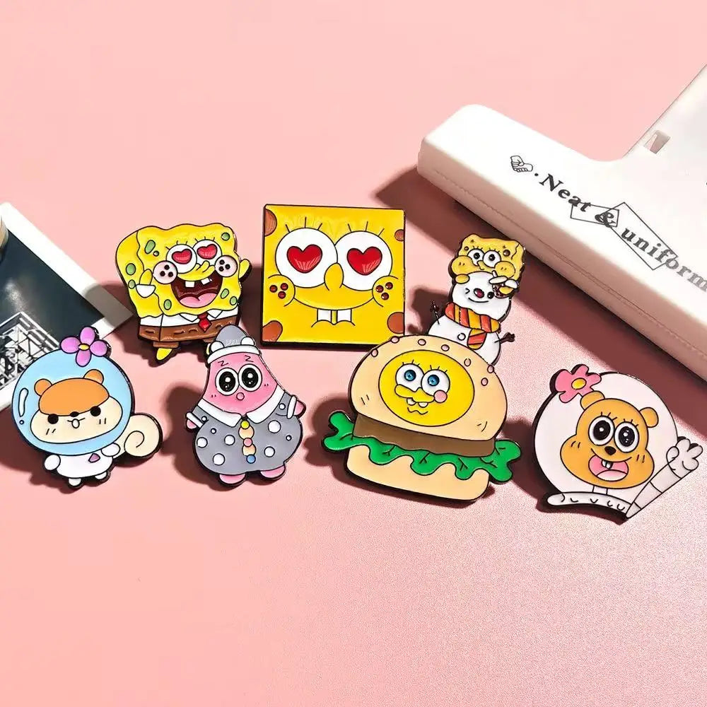 12pcs Cartoon Anime Enamel Pins Set Funny Animation Good Friend Metal Brooch Badges Jewellery Accessories for Gifts