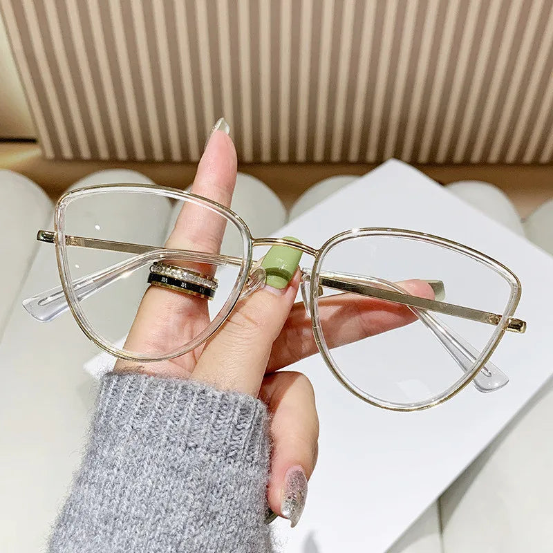 Anti Radiation Classical Metal Retro Cat Eye Eyeglass Fashion Unisex Glasses