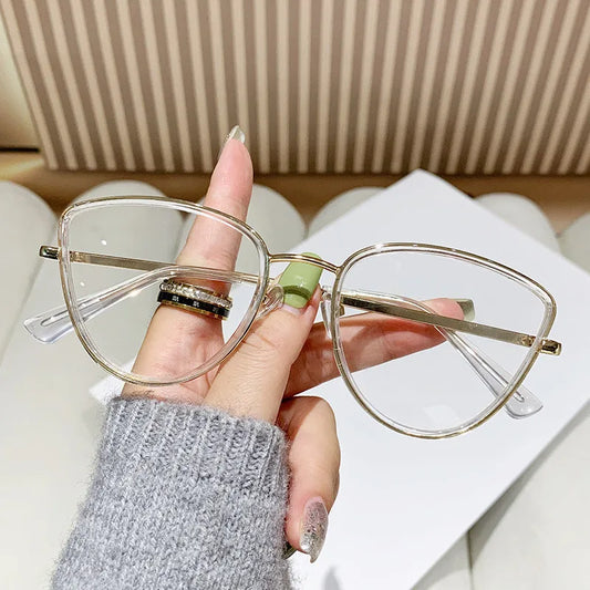 Anti Radiation Classical Metal Retro Cat Eye Eyeglass Fashion Unisex Glasses