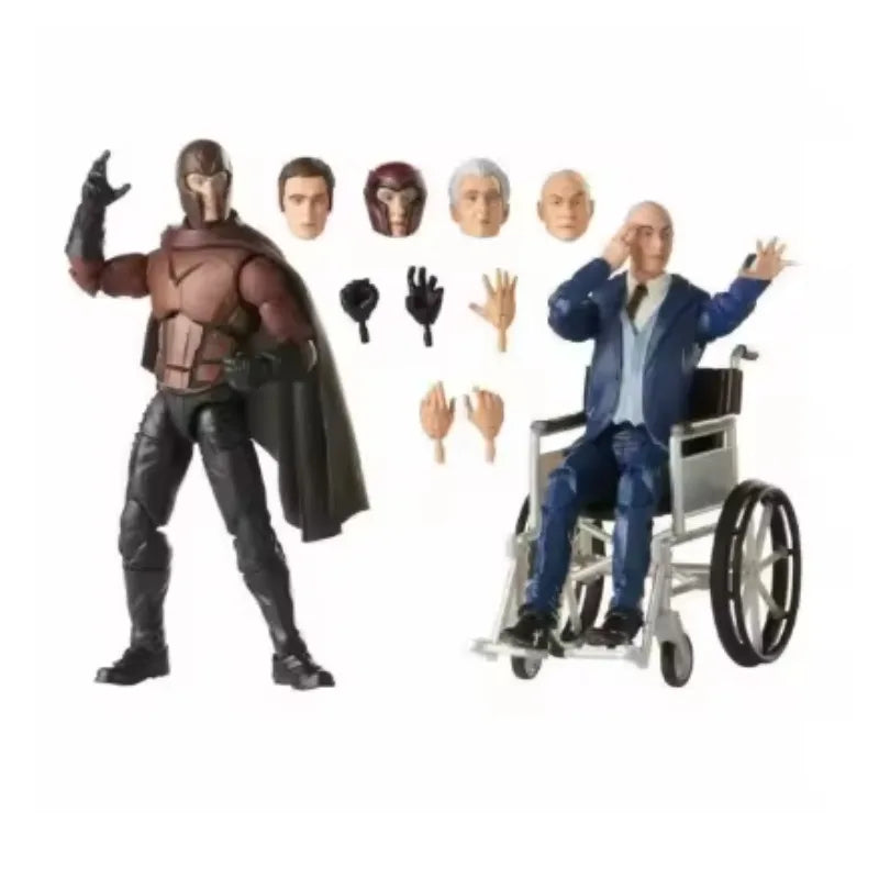Original Hasbro Marvel Legends Series Magneto & Professor X Anime Figure Toy Collection Gift