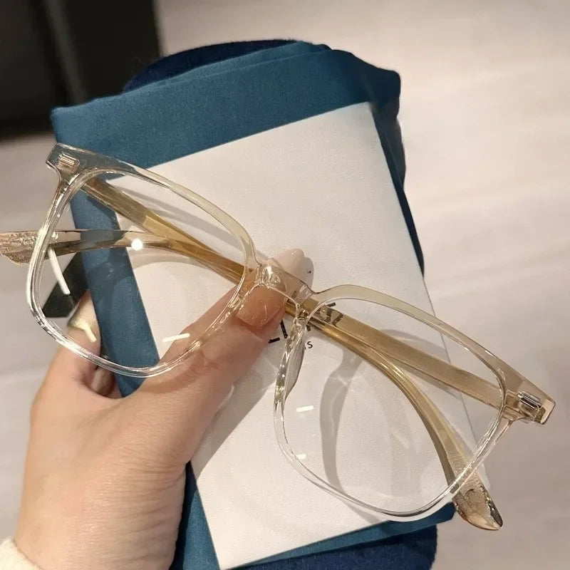 Korean Anti Blue Light Blocking Round Frame Glasses Anti-fatigue Spectacles Fashion for Men/Women Radiation Protection