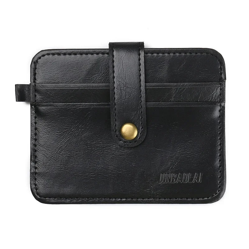 Pu Leather Slim Men's Wallet, Small Money Bag, Thin Credit Card Holder Wallets