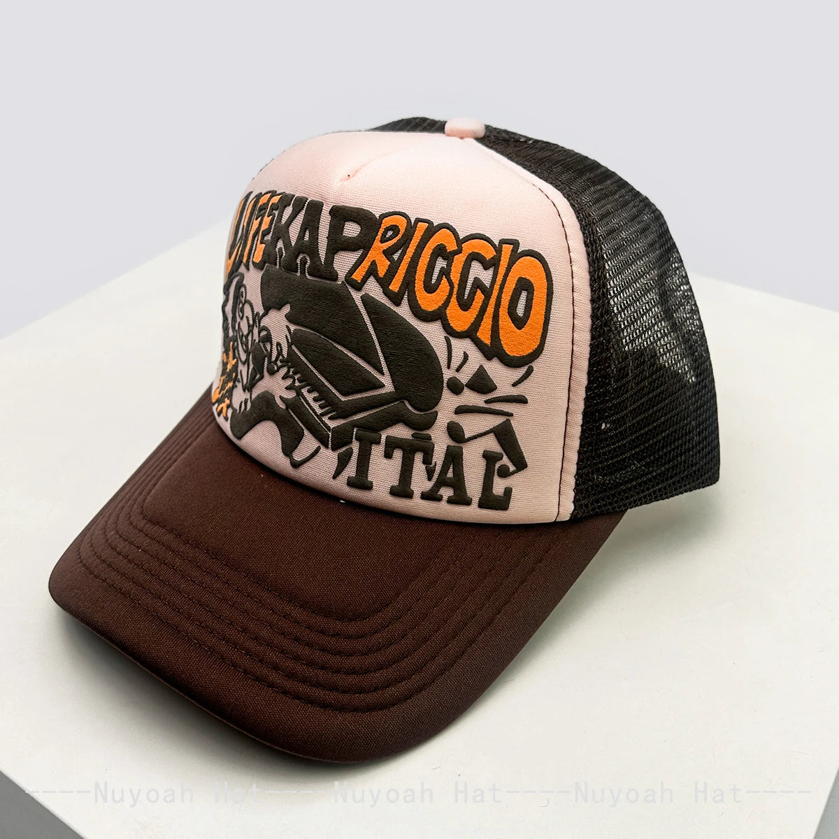 New Unisex Japanese 3D Printed Letter Baseball Hats Sunshade Personal Breathable Hip-hop Trucker Caps Color Block Versatile Mesh