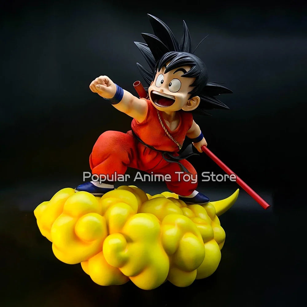 7.87in/20cm Anime Dragon Ball Figures Son Goku Somersault cloud PVC Statue Model