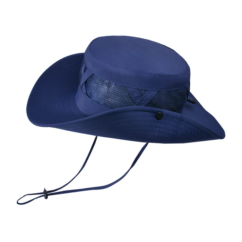 Xinbaoguan 100% Nylon 9245 Spring/Summer Big Eaves Breathable Sunshade Fisherman Hat Men's Sunscreen Sun Hat Fishing Hat