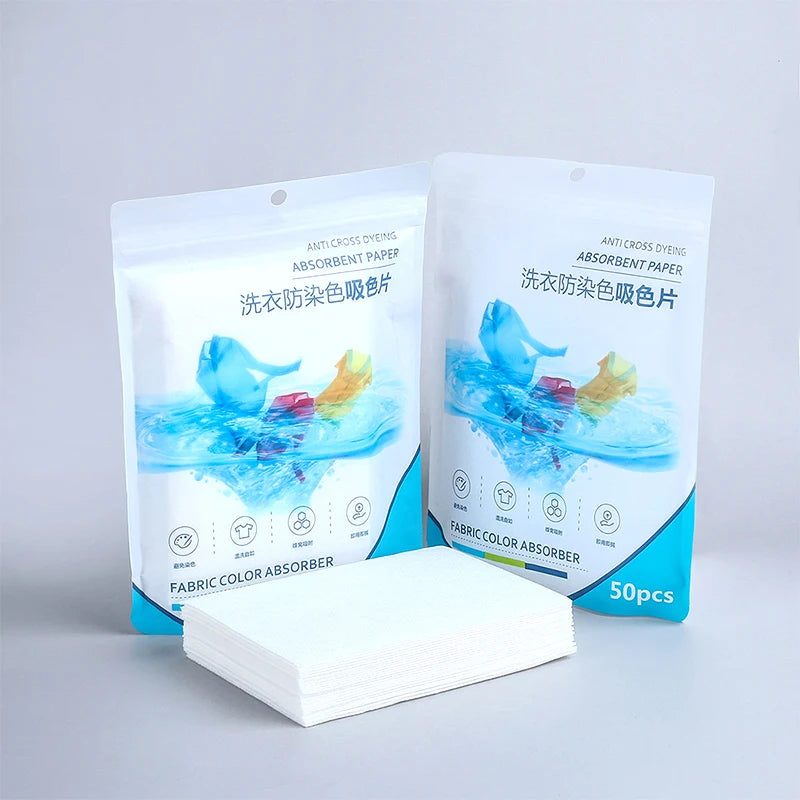 50-200PCS Laundry Color Absorbing Paper Anti-dyeing Laundry Tablets Wash Machine