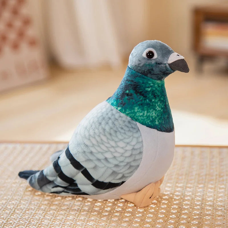Simulation Stuffed Animal Cute Birds Parrots Toucan Eagle Peacock  Pigeon Plushies Toys Educational Gift