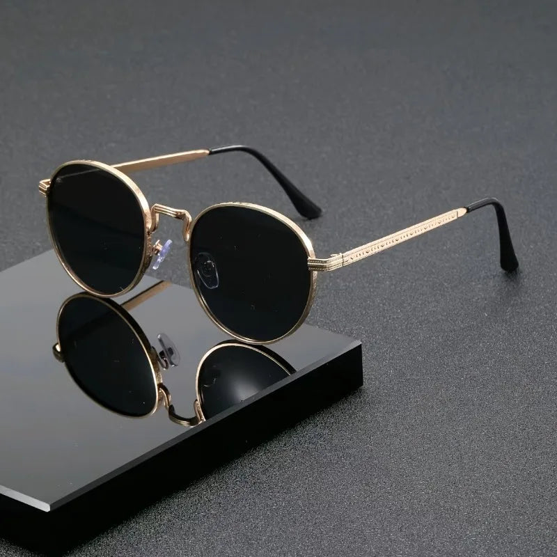 New Retro Small Round Frame Eyewear European and American Fashionable Women's Sunglasses Steampunk Sun Glasses UV400 Glasses