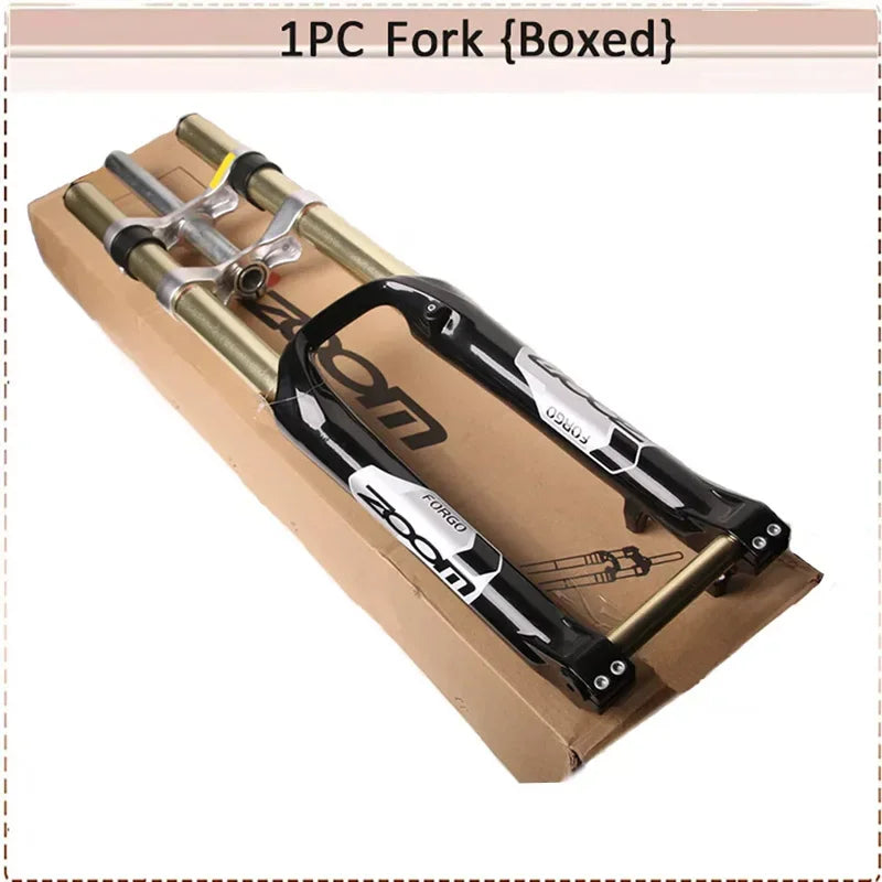 ZOOM 26" MTB Bike Suspension Fork 1-1/8" Aluminium DH680 Bicycle Fork 110*20mm TA Lockout Disc Brake Fork Cycling Parts