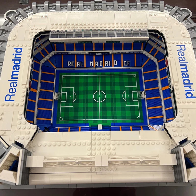 5876pcs Ideas Famous Santiago Bernabeu Stadium Real Madrid Moc Assembly Blocks