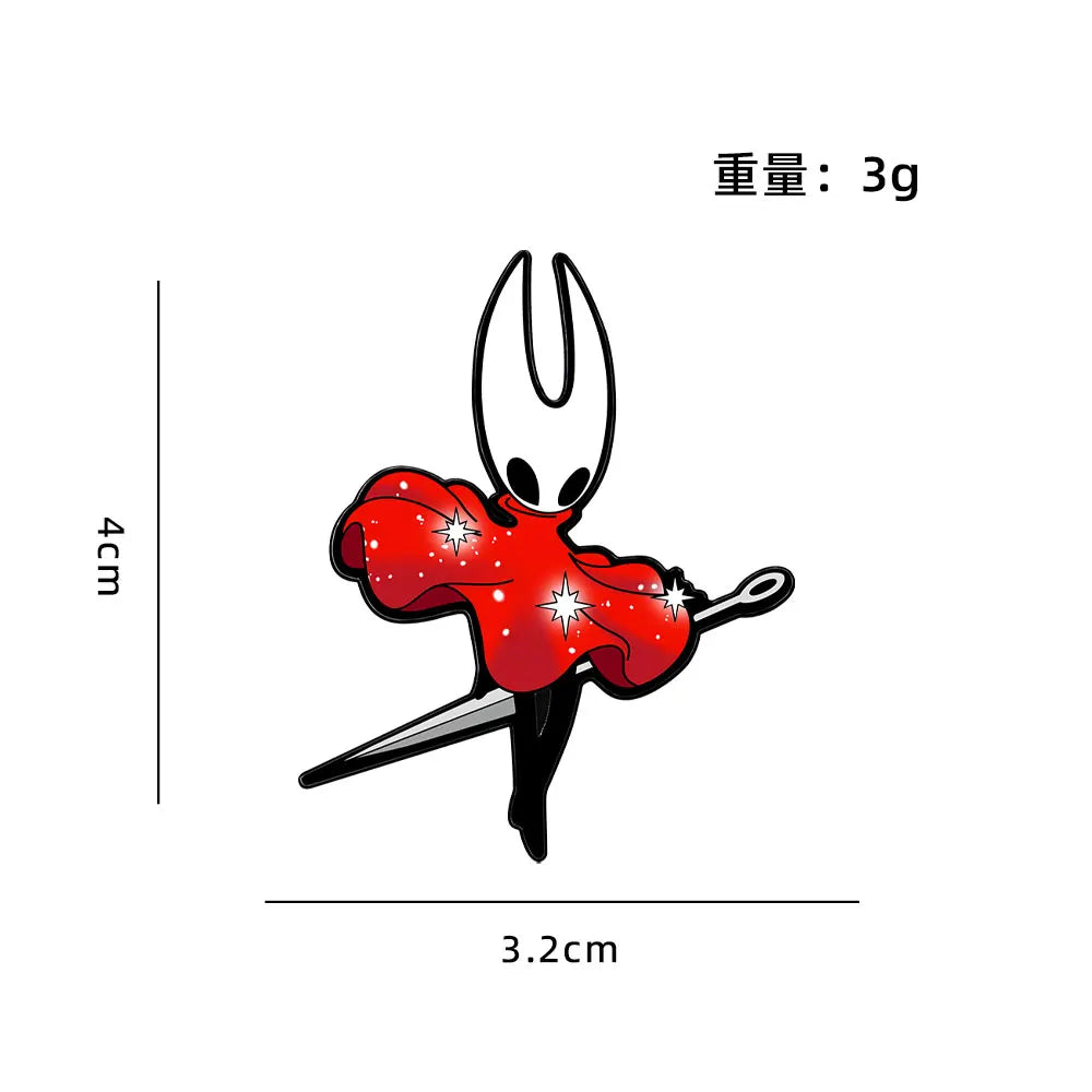 Hollow Warrior Anime Badge - Japanese & Korean Game Collectible Pin for Fashion Accessories