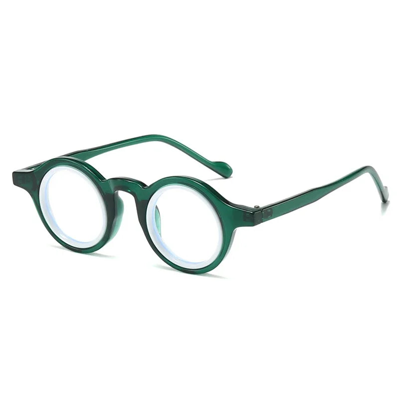 JNPCXI New Fashion Small Round Double Color Women Leopard Glasses Frame Retro Punk Men Clear Lens Eyewear