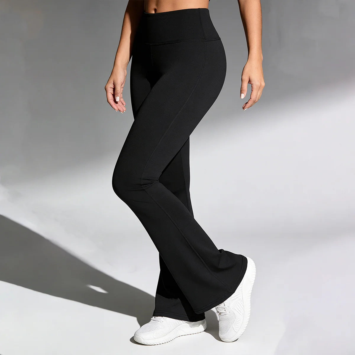 Women's High Waist Flared Yoga Pants, Tummy Control Bootcut Workout Leggings, Stretchy Casual Athletic Trousers for Gym Fitness
