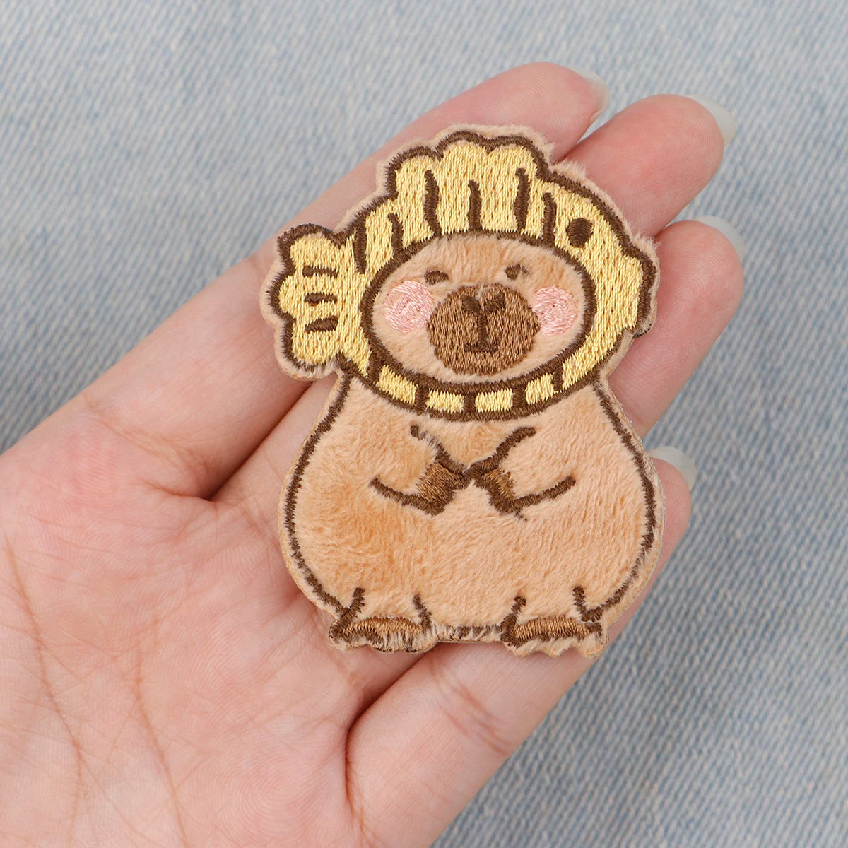 Cute Capybara Embroidery Patch Cartoon Animal Iron On Patches For Clothing Adhesive Patches On Clothes DIY Sew Badges