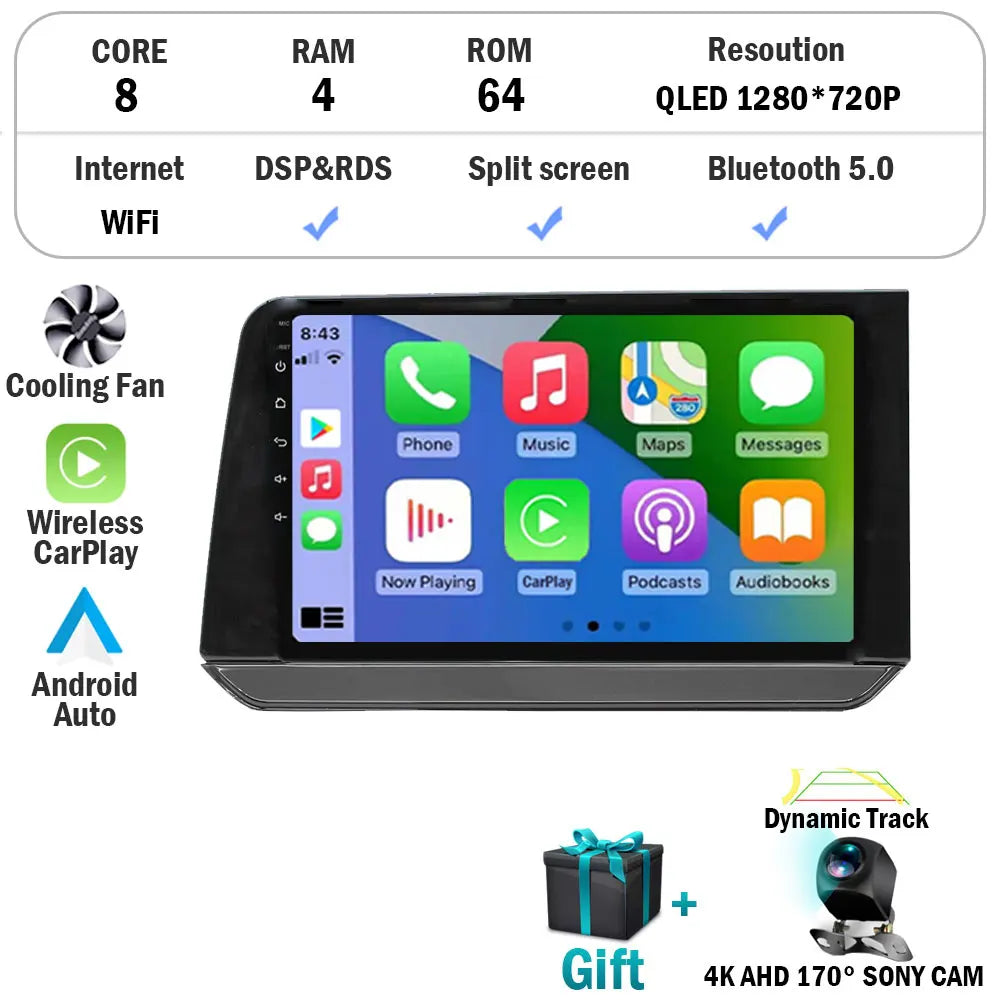 10" Android 15 Car Stereo for Nissan Note 2021 2022 Radio Touch Screen Carplay+Auto GPS WIFI 4G Navigation Autoradio Head Unit