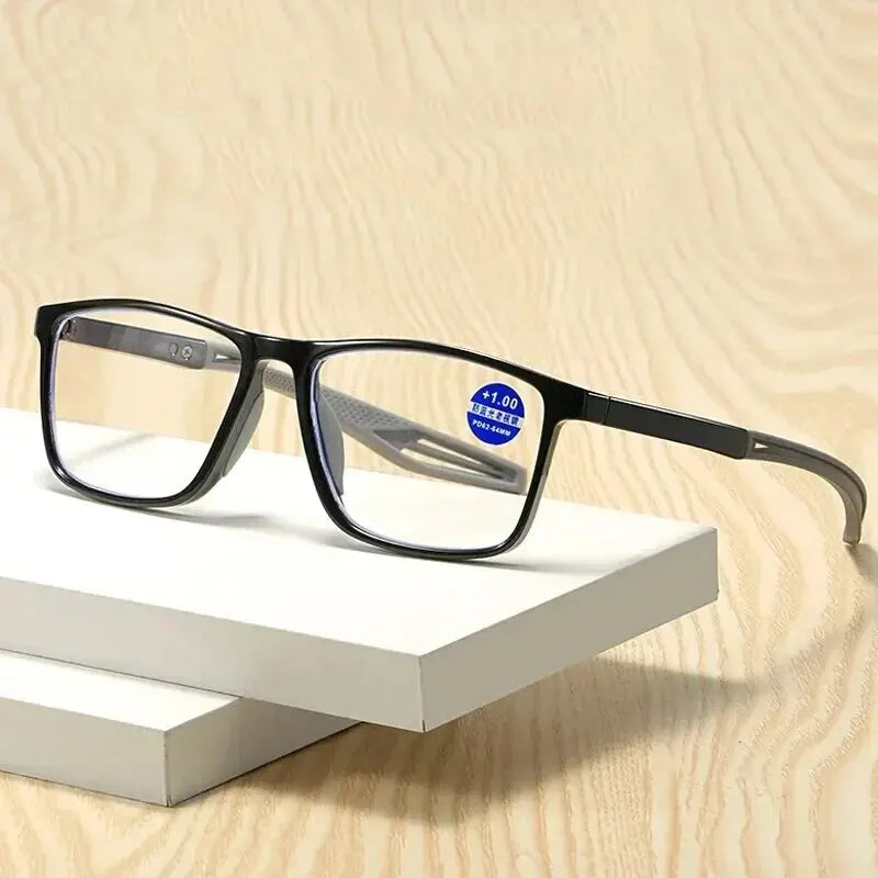 Sporty Ultra-Light TR90 Sports Reading Glasses Fashion Anti-Blue Light Reading Glasses Sports Frames Unisex Men Women
