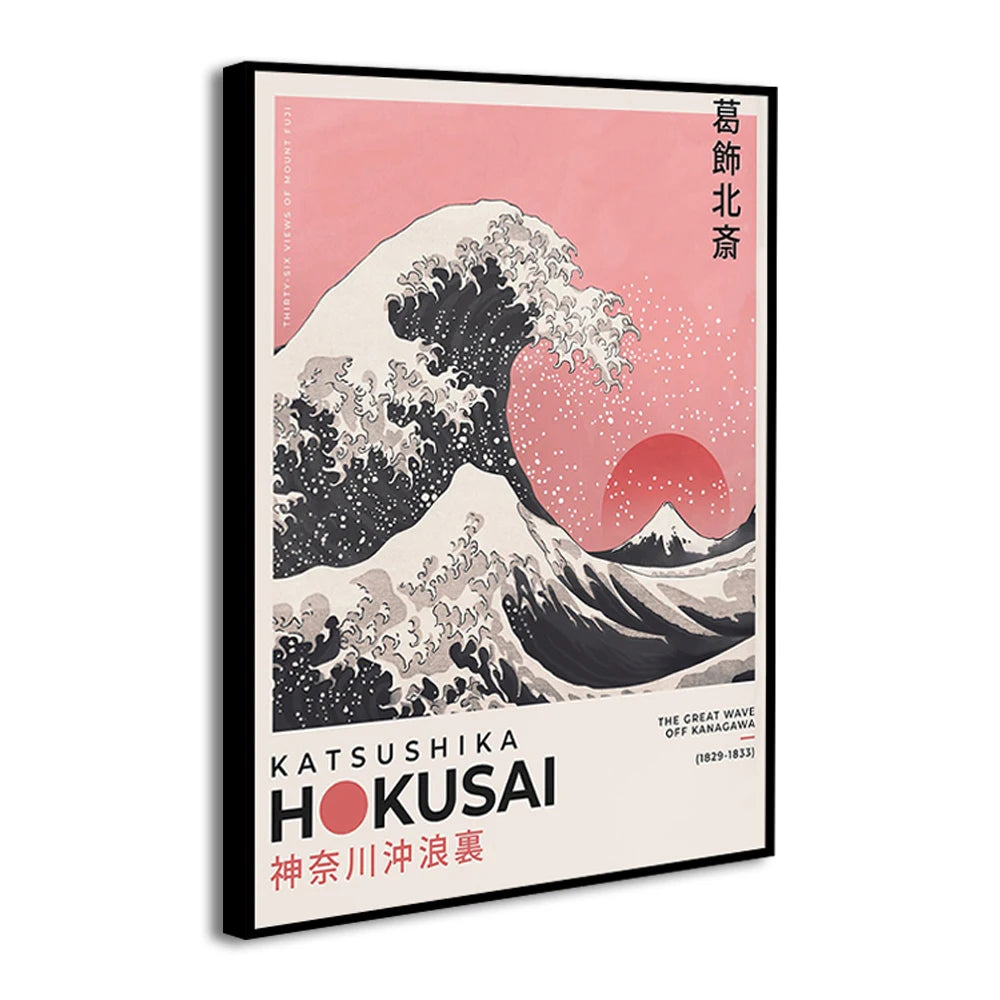 Japan Print Canvas Wall Art Poster Hokusai Great Wave Kanagawa Decor Unframed 7