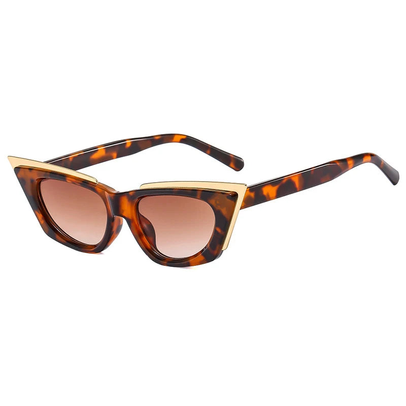 JNPCXI New Cat Eye Women Sunglasses Fashion Brand Designer Shades UV400 Trending Men Yellow Sun Glasses