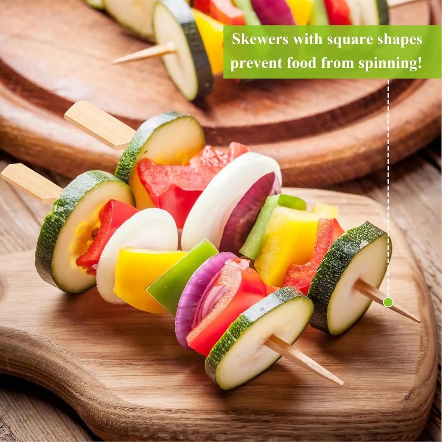 Cocktail Picks Bamboo Skewers For Appetizers, Paddle Wooden Skewers Fancy Flat Toothpicks Bamboo Sticks For Party Sandwich Fruit