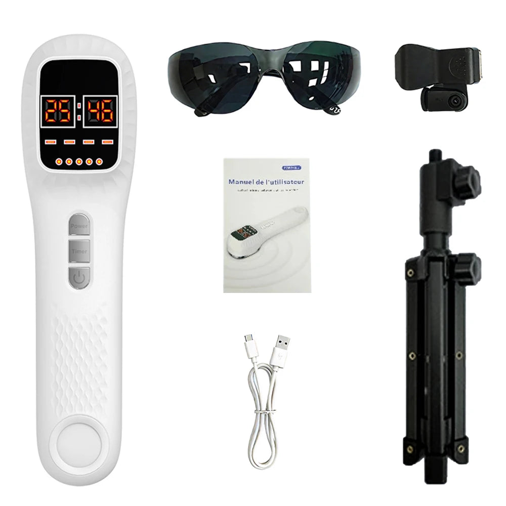 650nm+808nm Handheld Face Body Red Light Infrared Beauty Device Skin Rejuvenation Muscle Joint Body Fatigue Relief Health Care