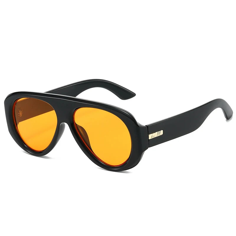 JNPCXI New Retro Large Sunglasses for Women Fashion Wide Legs Sun Glasses Gradient Color Glasses Goggles