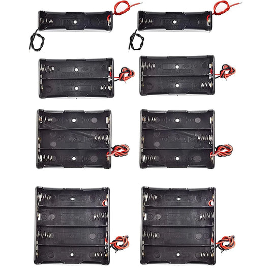 3pcs 18650 Battery Holder with Wire 3.7V,7.4V, 11.1V, 14.8V 18650 Battery Holder Box for Battery storage charging