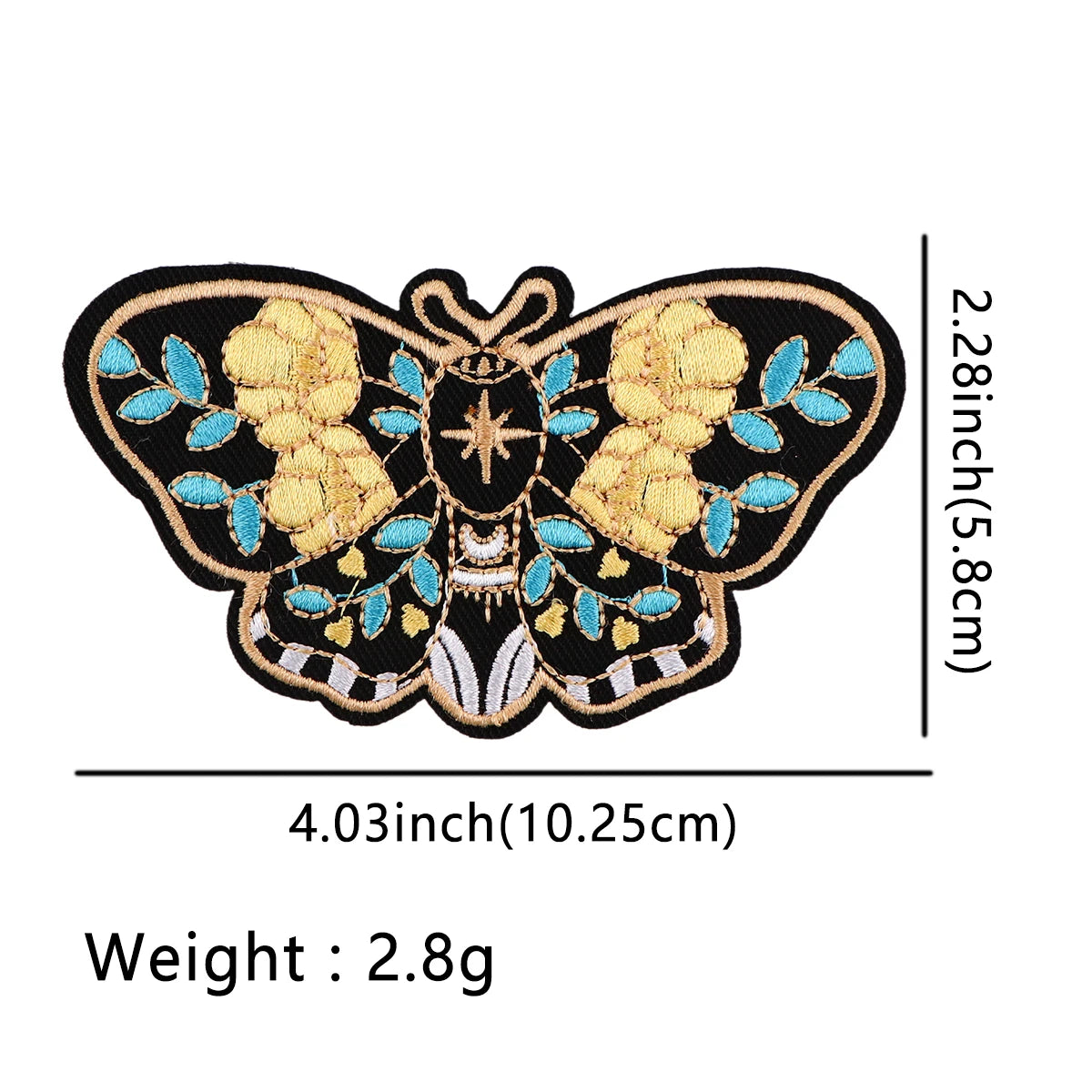 Butterfly Patches Embroidery Badges Iron On Patches On Clothes DIY Dress Jeans Hat Clothing Accesories Moth Applique Stickers