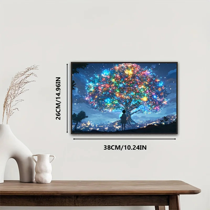 Mini Piece Small Size jigsaw Puzzle 1000 Pieces Tree of Life Art, 38x26cm,  for Home Decor & Spiritual Enthusiasts