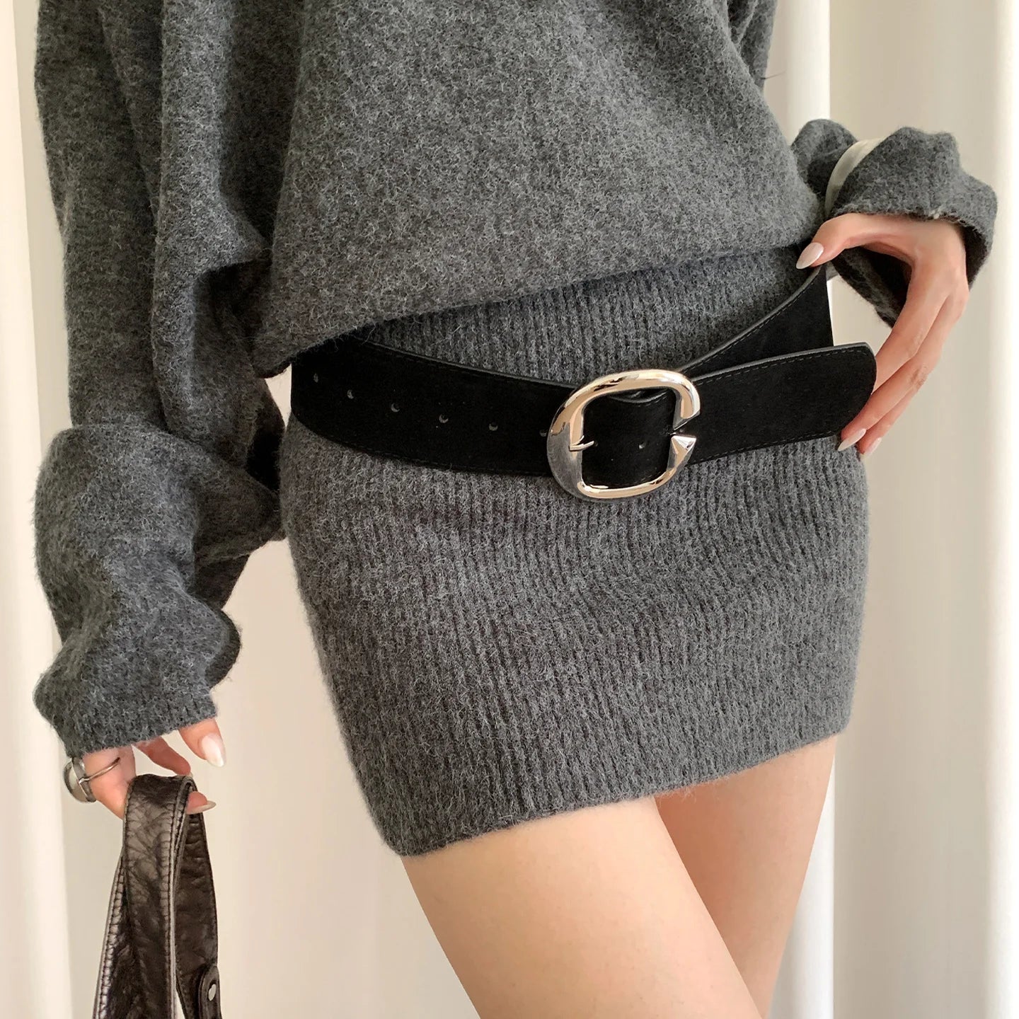 Retro Melange Velvet Wide Belt For Women High-End Sense Accessory To Match Skirts And Jeans Versatile Belt