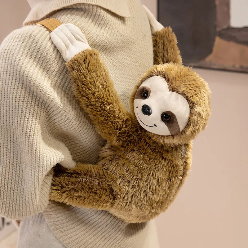 1Pc 40CM Lovely Plush Sloth Alpaca Lemur Elephant Plush Backpack Toy Cute Animal Shoulders Bag Lions Rabbit Giraffe Nice Gift