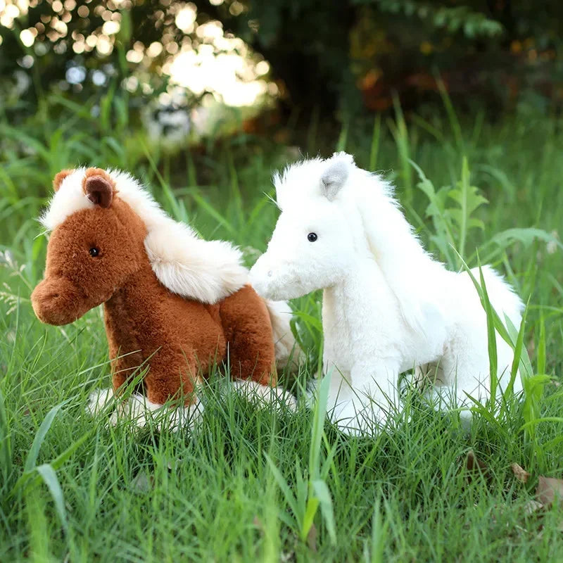 Real Life Horse Plush Dolls Stuffed Animal High Quality Super Realistic Pony Plush Toys Classic Birthday Gift For Children