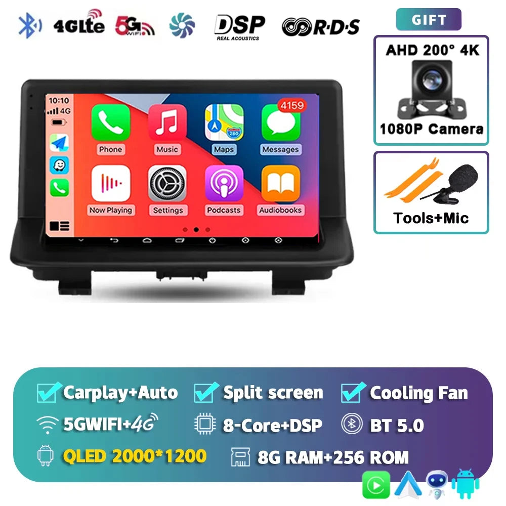 For Audi Q3 1 8U 2011 - 2018 2K 12+256 QLED Android 15 CarPlay Car Radio Multimedia Video Player GPS stereo Head Unit 4G WIFI